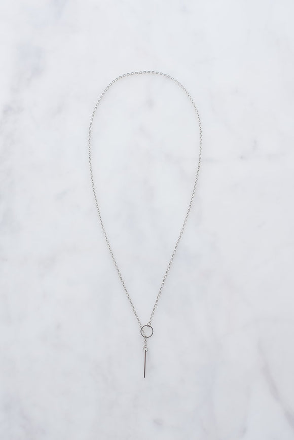 Silver Threader Necklace (4295634681936)